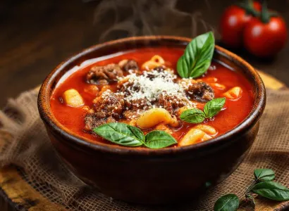 Soupe italienne aux pâtes