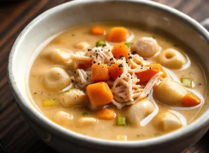 Potage de gnocchi au poulet