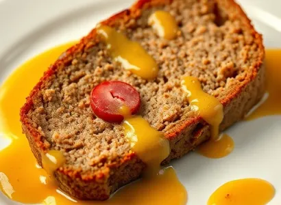 Gâteau de viande avec sauce à base de moutarde